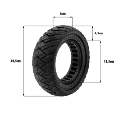 Pneu Plein VSETT 8.5x3 VSETT 8(av) VSETT 9 (av&ar) Kukirin g2 Pro 20