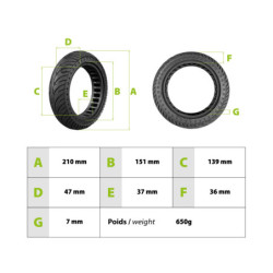 Pneu Plein Xiaomi M365 Nouvelle Génération – Trottinette électrique
