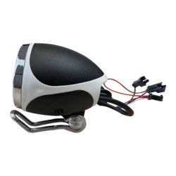 Lampe Led et Klaxon Avant Noir – Trottinette électrique - SP-244