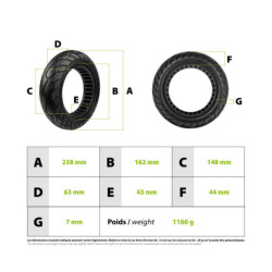 Pneu Plein 10x2.50 -44mm – Trottinette électrique