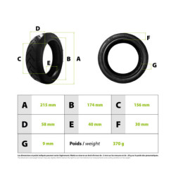 Pneu 8,5x2 Xiaomi (50/75-6.1) Wanda – Trottinette électrique