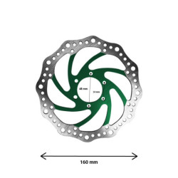 Disque de Frein r6 160mm Entraxe 48mm (3 Couleurs) (vert) – Trottine