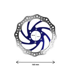 Disque de Frein r6 160mm Entraxe 48mm (3 Couleurs) (bleu) – Trottine