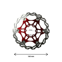 Disque de Frein Flottant 160mm Entraxe 48mm (2 Couleurs) (rouge) – T