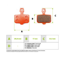 Plaquettes de Freins Zero 10x 11x VSETT 10+ Storm Thunder Sr - PF-64