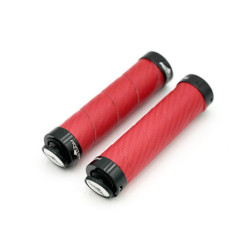 Poignées Style Carbone Bleu/noir/rouge (rouge) – Trottinette électri