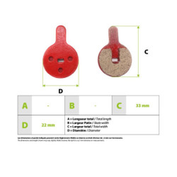 Plaquettes de Frein Dualtron Togo Ltd Kukirin G2pro /g2 Max - PF-80