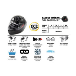 Casque Intégral Frv Noir (taille s à Xl) (xl) – Trottinette électriq