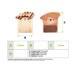 Plaquettes de Freins Nutt Ventilées Dualtron Thunder Metal F - PF-89