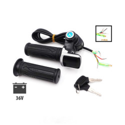 Poignées D'accélérateur Draisienne à Clef Avec Écran Led 36v – Trott