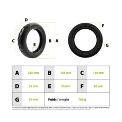 Pneu 250x54 Tubeless + Gel Anti-crevaison Xiaomi Scooter 4 – Trottin