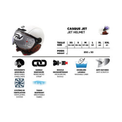 Casque Jet Frv Blanc Brillant (taille xs à Xxl) (xs) – Trottinette é