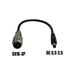 Adaptateur Gx16-3p Male Vers dc 5.5 2,5mm Femelle – Trottinette électrique