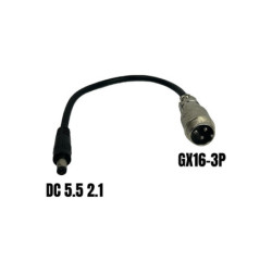 Adaptateur Gx16-3p Male Vers dc 5.5 2,1mm Femelle – Trottinette élec