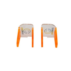 CARBONREVO CACHE POUR LED AVANT ORANGE TRANSLUCIDE - 1 PAIRE - DUALT