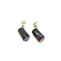 CARBON REVO SUPPORT DE FEUX ARRIÈRE GUN METAL- 1 PAIRE - UNIVERSEL