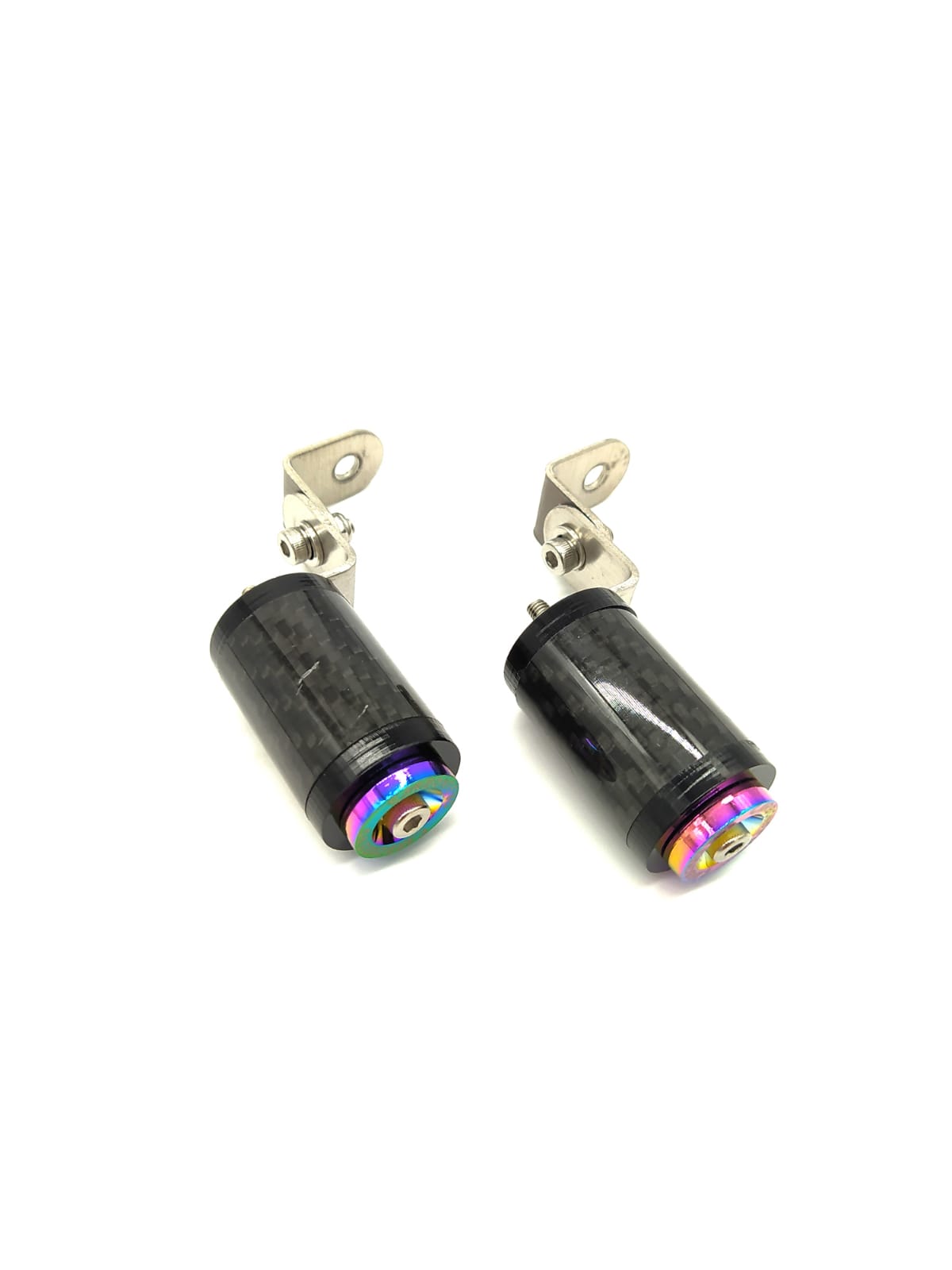 CARBON REVO SUPPORT DE FEUX ARRIÈRE GUN METAL- 1 PAIRE - UNIVERSEL pour Accessoires Trottinettes