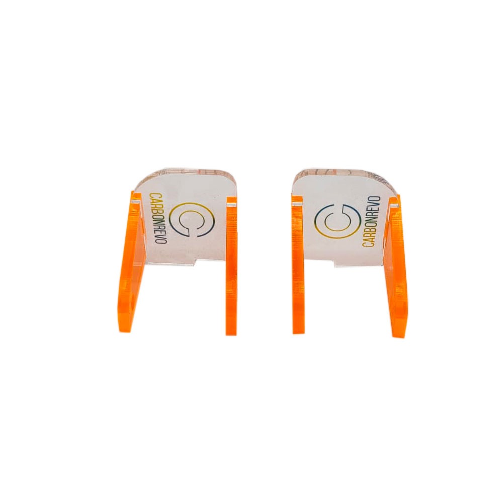 CARBONREVO CACHE POUR LED AVANT ORANGE TRANSLUCIDE -  1 PAIRE - DUALTRON RAPTOR pour Ultra 1 | M365 France