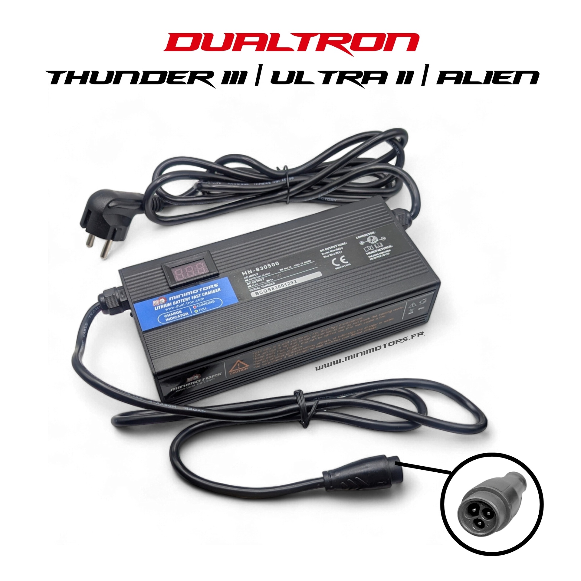 CHARGEUR RAPIDE 83V pour 72V pour Alien | M365 France